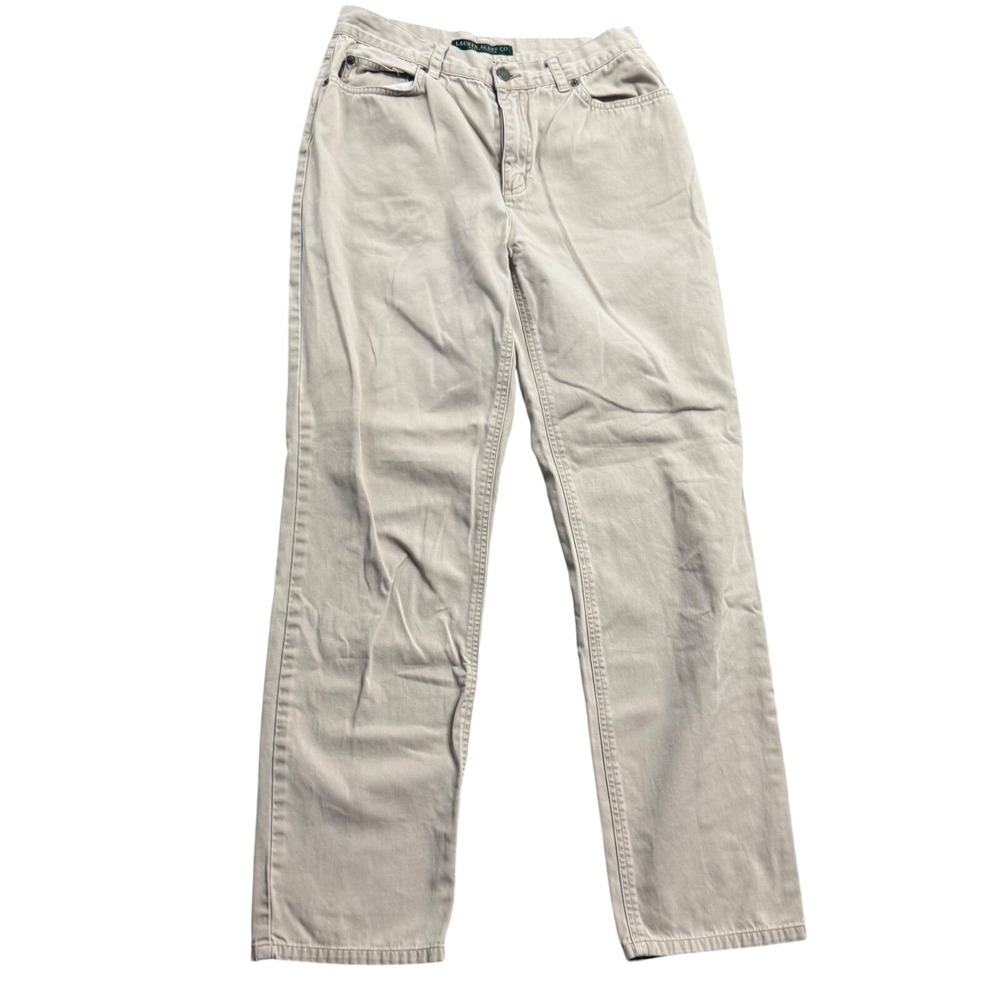 Lauren Ralph Lauren Jeans Co Women's Beige Pants Straight Leg S/6 Career Work